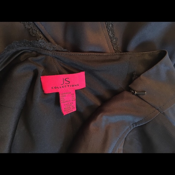 EUC JS Collections sz 10 black one shoulder dress - Picture 6 of 6